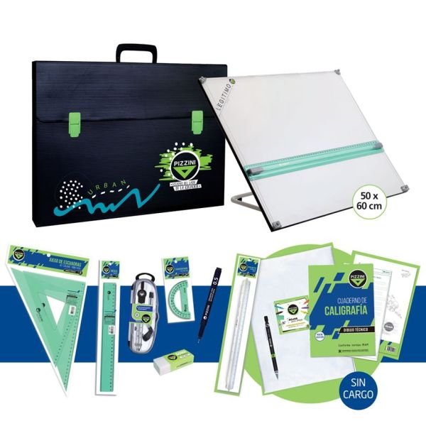 TABLERO PIZZINI 50*60 ATRIL Y PARALELA COMPLETO CON ARTICULOS